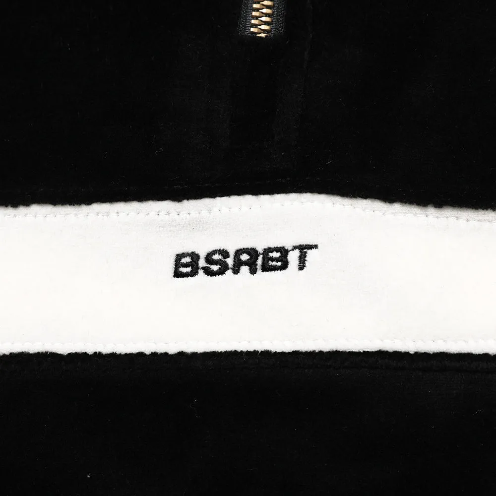LOGO VELOUR LINE PULLOVER BLACK