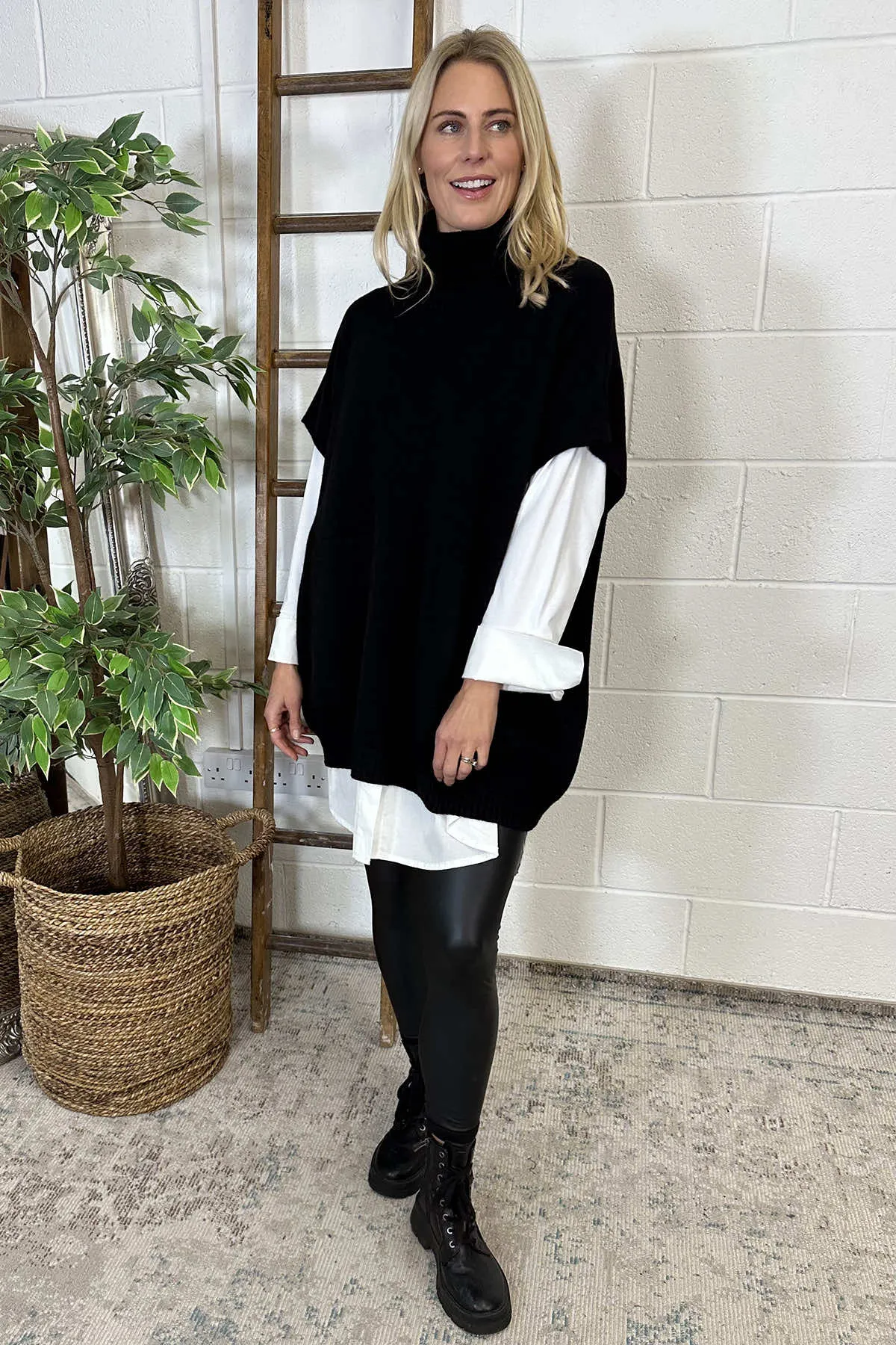 Mairead Polo Neck Jumper Black