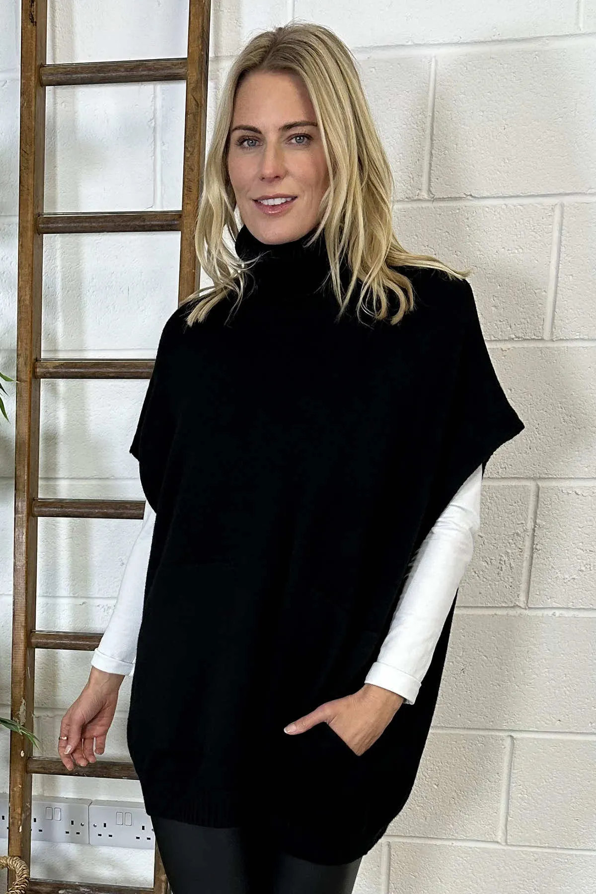 Mairead Polo Neck Jumper Black