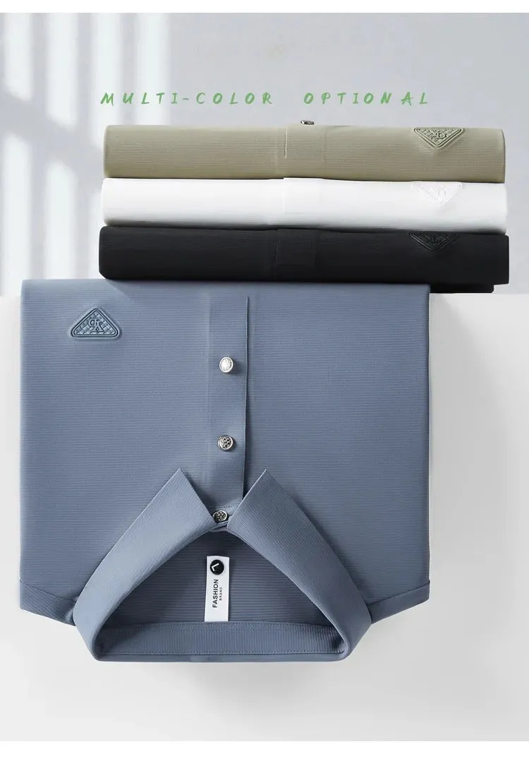 Men's Elegant Stretch Polo: Effortless Style & Wrinkle-Free