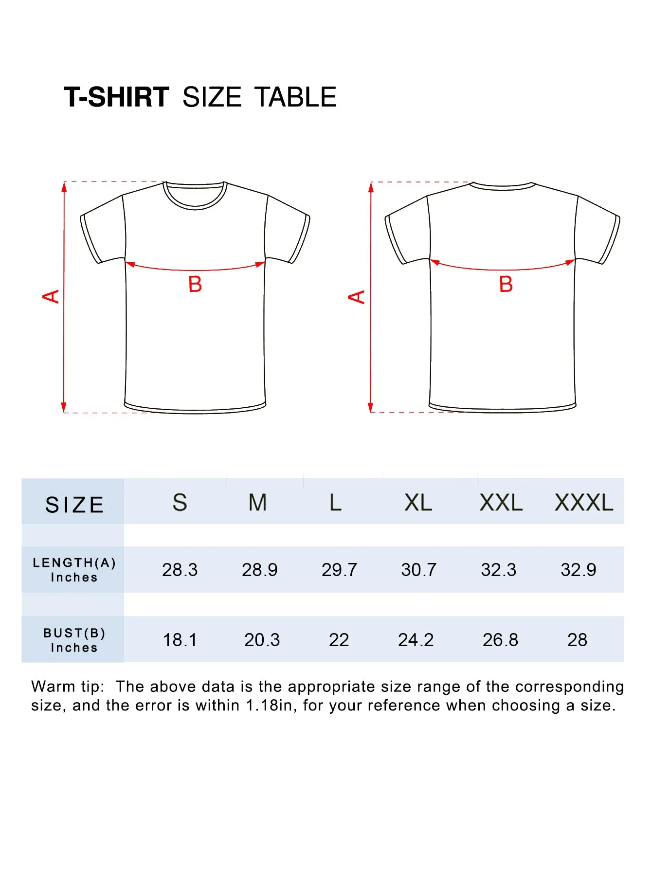Men's front printed T-shirt