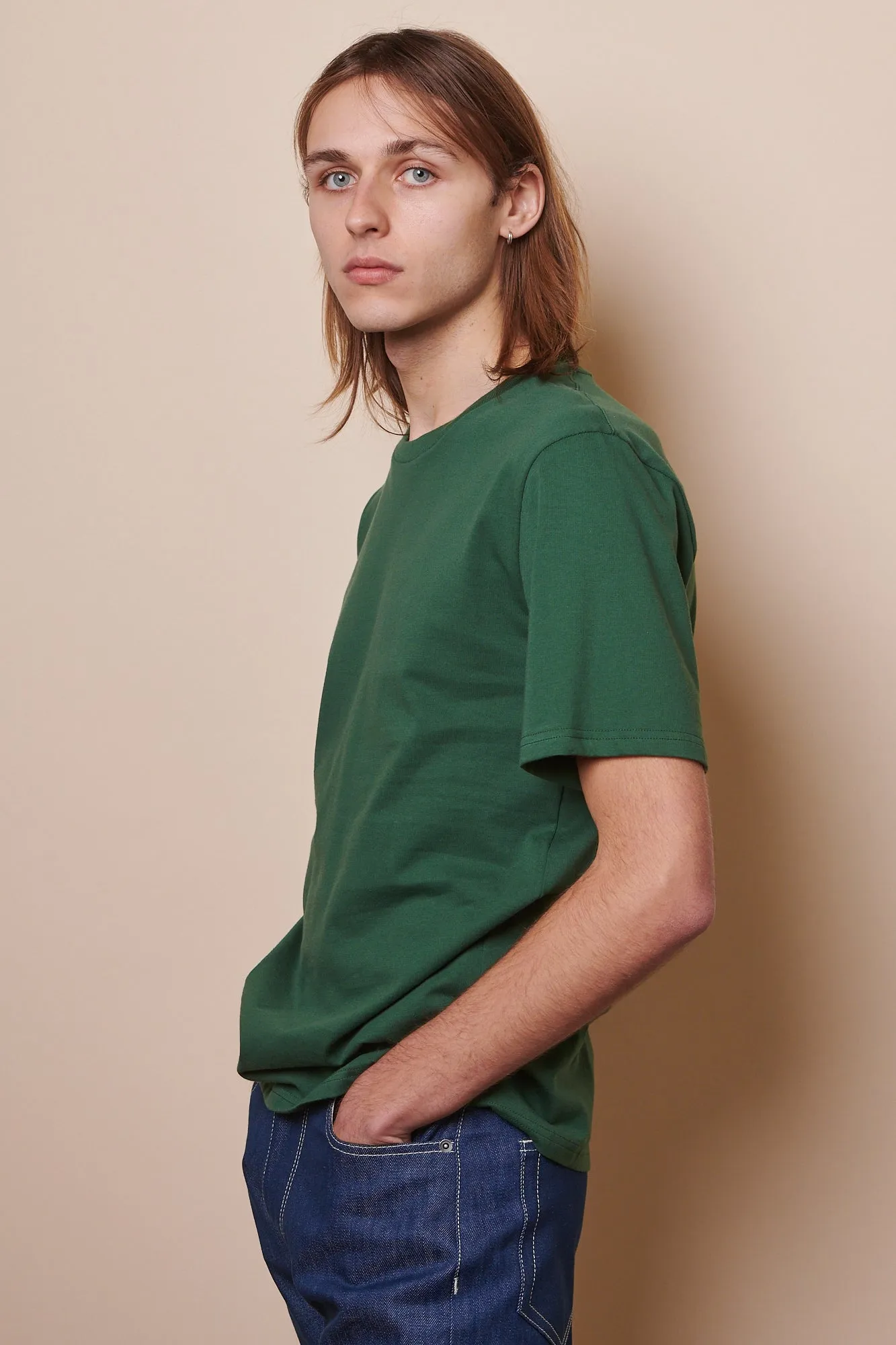 Men's Short Sleeve T Shirt Bottle Green