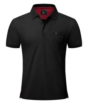 Men's Solid Color Slim Fit Polo Shirt-ZPK007893