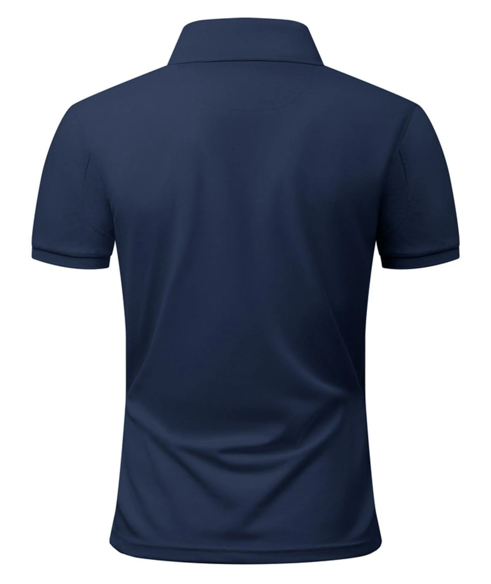 Men's Solid Color Slim Fit Polo Shirt-ZPK007893