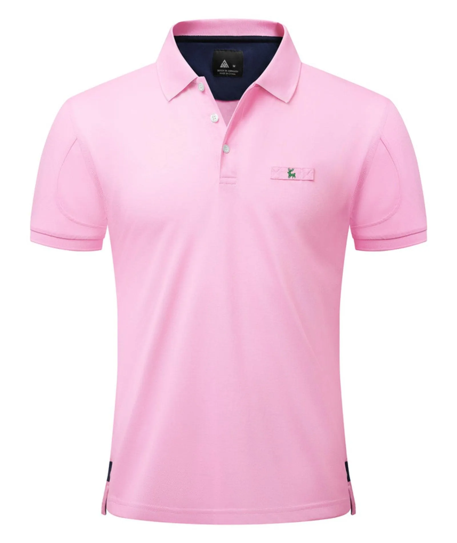 Men's Solid Color Slim Fit Polo Shirt-ZPK007893
