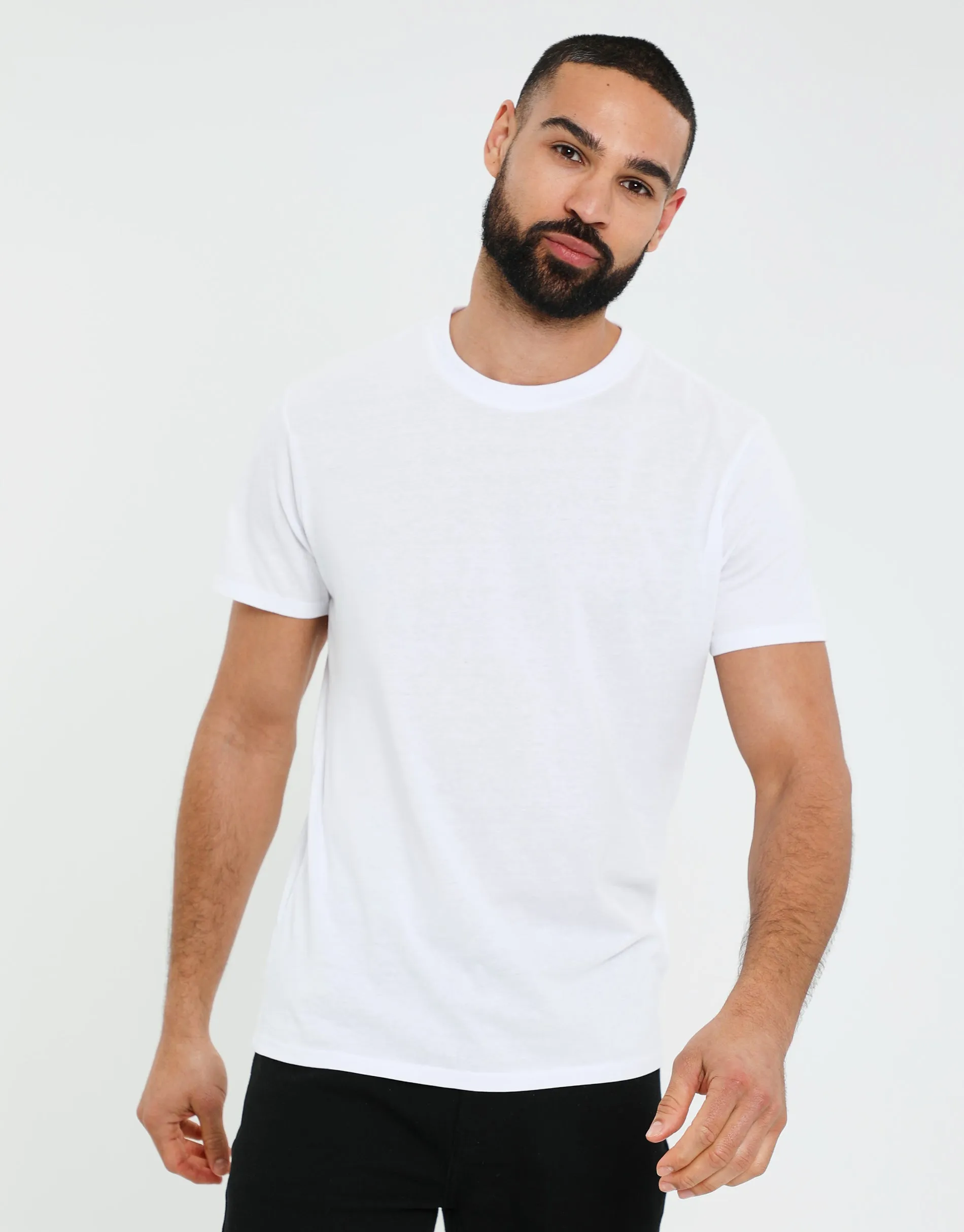 Men's White Essential Short Sleeve T-Shirts (3 Pack)