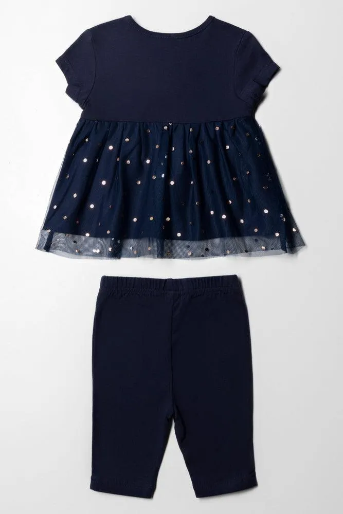 Mesh Legging Set Navy