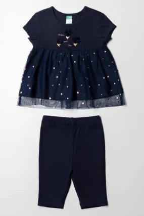 Mesh Legging Set Navy