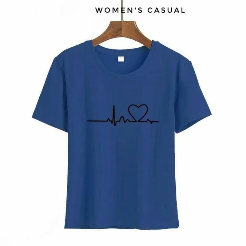 New Summer Love Printed Women's Short Sleeve Causal T-Shirts