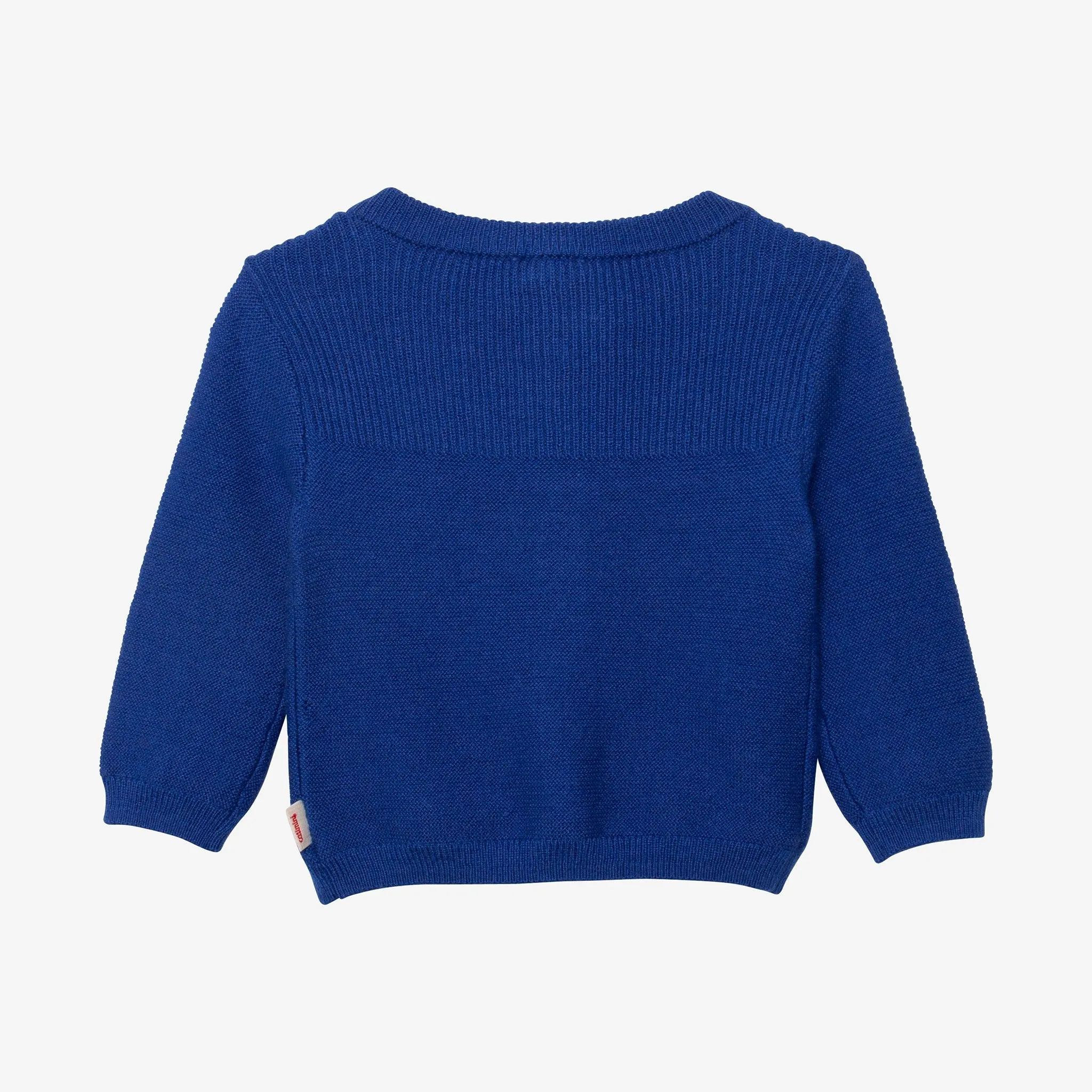 Newborn unisex blue knit cardigan