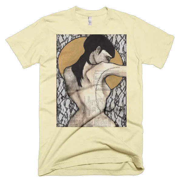Newspaper Illustration Short Sleeve Men's T-shirt