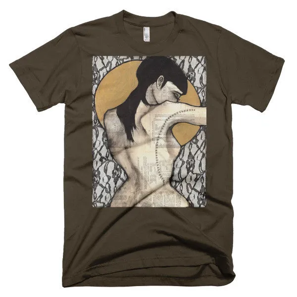Newspaper Illustration Short Sleeve Men's T-shirt