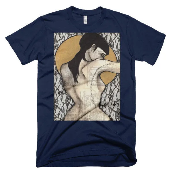 Newspaper Illustration Short Sleeve Men's T-shirt
