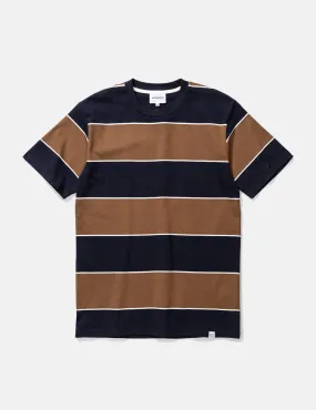 Norse Projects Johannes 3 Stripe T-Shirt - Russet