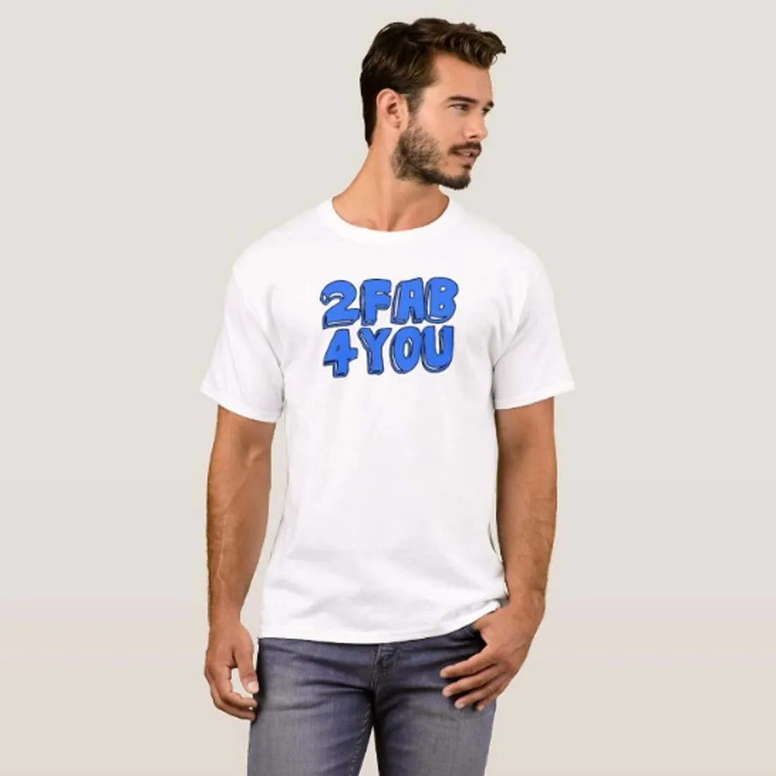 Nutcase Designer Round Neck Men's T-Shirt Wrinkle-Free Poly Cotton Tees - 2 Fab 4 You