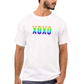 Nutcase Designer Round Neck Men's T-Shirt Wrinkle-Free Poly Cotton Tees - Colorful XOXO