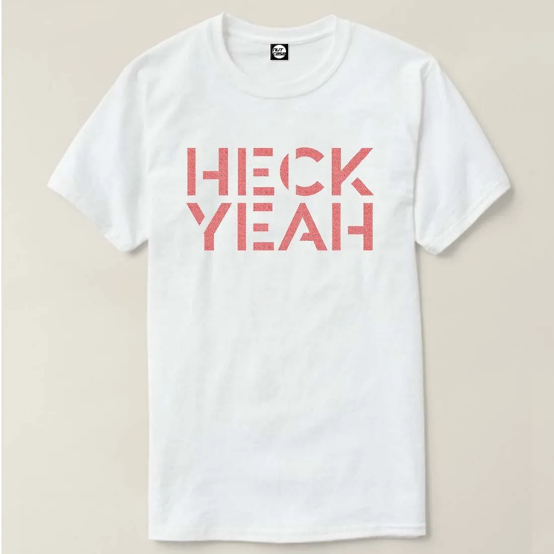 Nutcase Designer Round Neck Men's T-Shirt Wrinkle-Free Poly Cotton Tees - Heck Yeah Pink