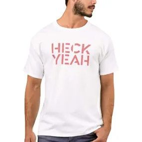 Nutcase Designer Round Neck Men's T-Shirt Wrinkle-Free Poly Cotton Tees - Heck Yeah Pink