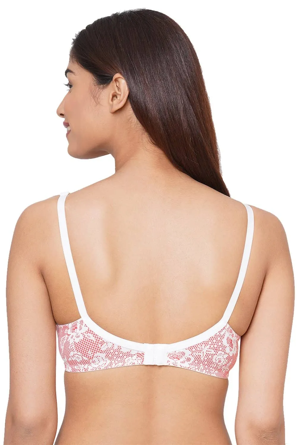 Organic Cotton  Antimicrobial  Seamless Side Support Bra (Pack of 2)-ISB057-Black_Pink Lace Print-