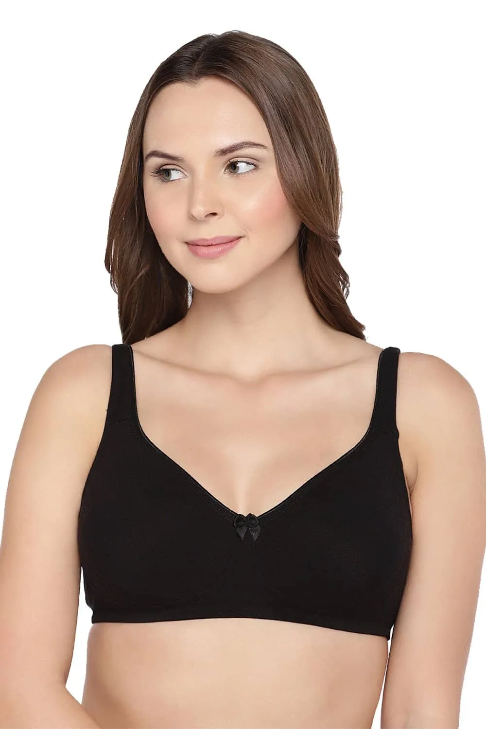 Organic Cotton  Antimicrobial  Seamless Side Support Bra (Pack of 2)-ISB057-Black_Pink Lace Print-