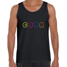 Pac Man2 Mens Retro Unisex Tank Top OLD SKOOL Fast Delivery