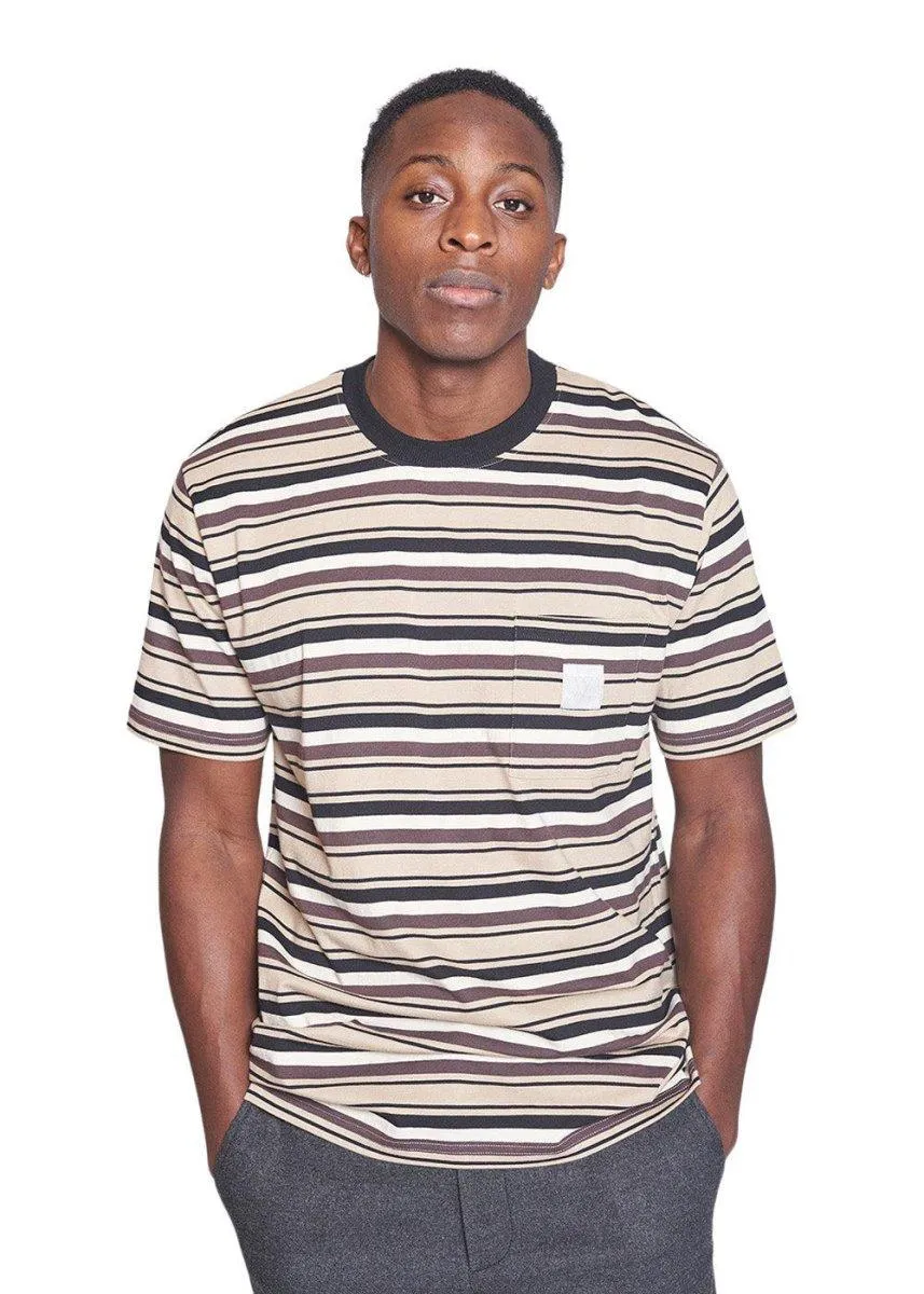 Paul Stripe Tee - Camel