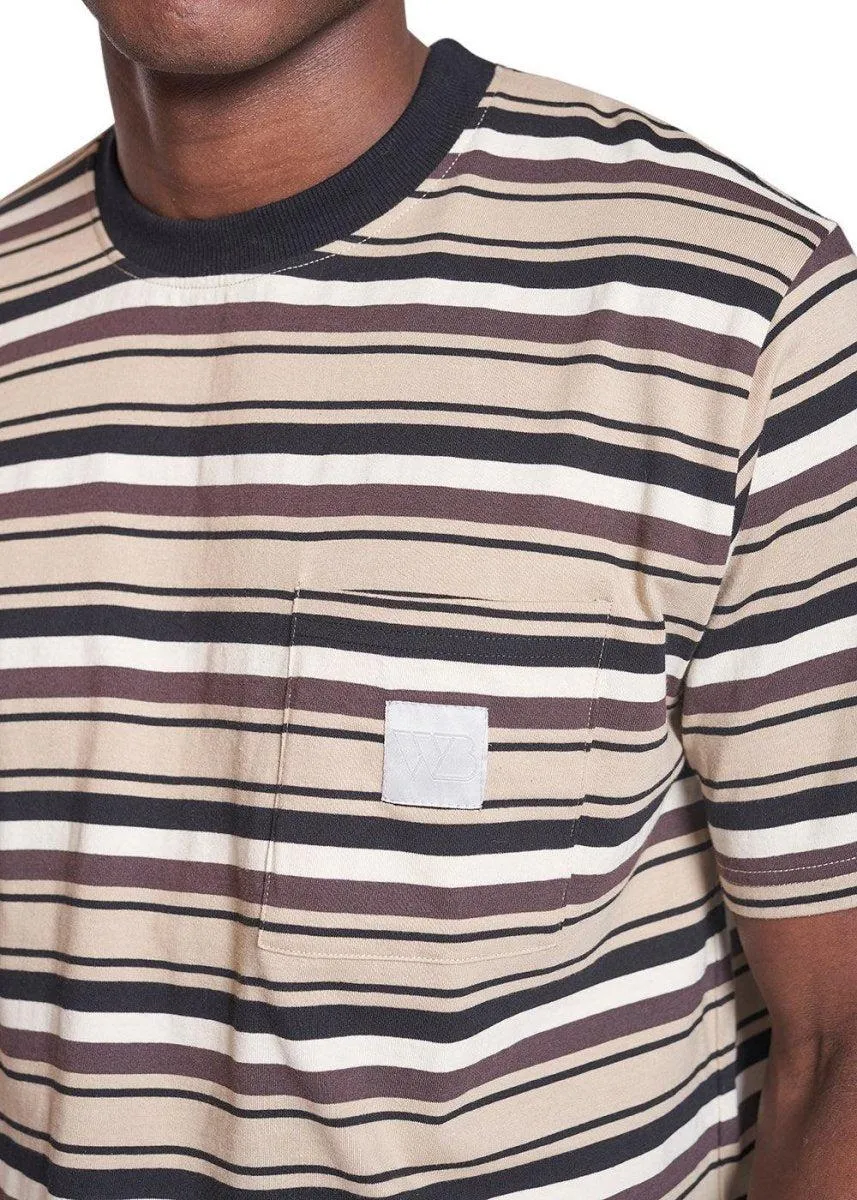 Paul Stripe Tee - Camel
