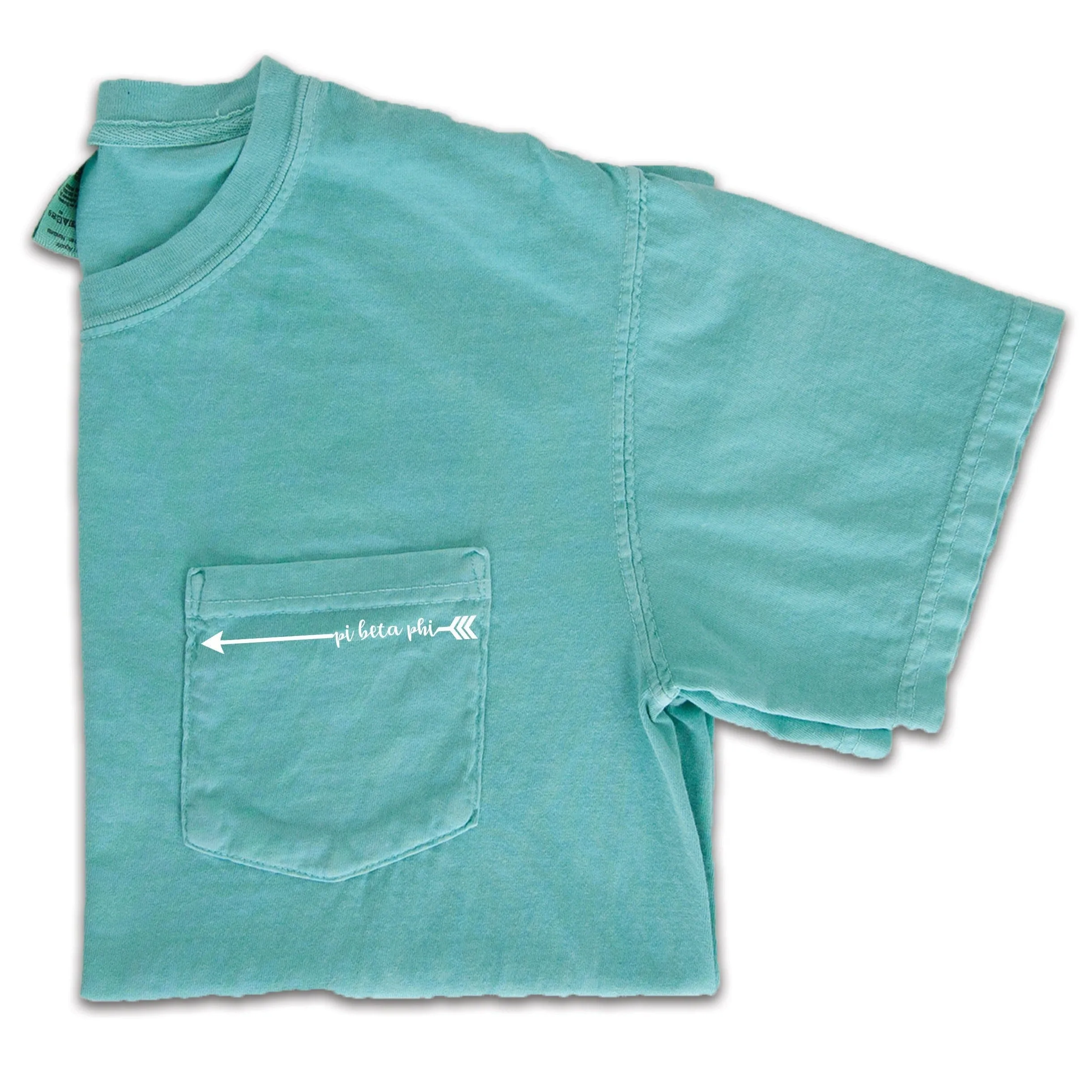Pi Beta Phi Arrow Pocket Tee - Mint