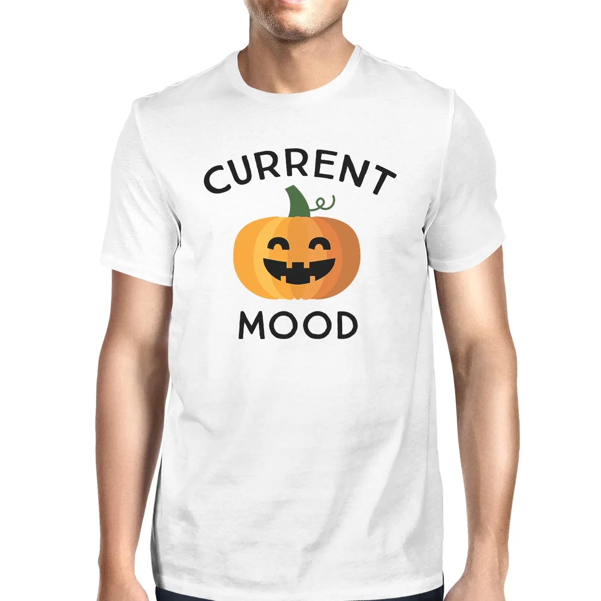 Pumpkin Current Mood Mens White Shirt