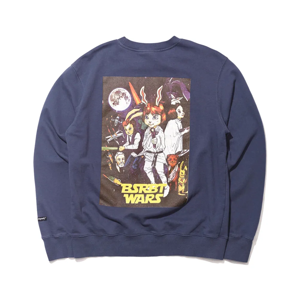 RABBIT WARS WELCOME DRY SWEAT SHIRT NAVY