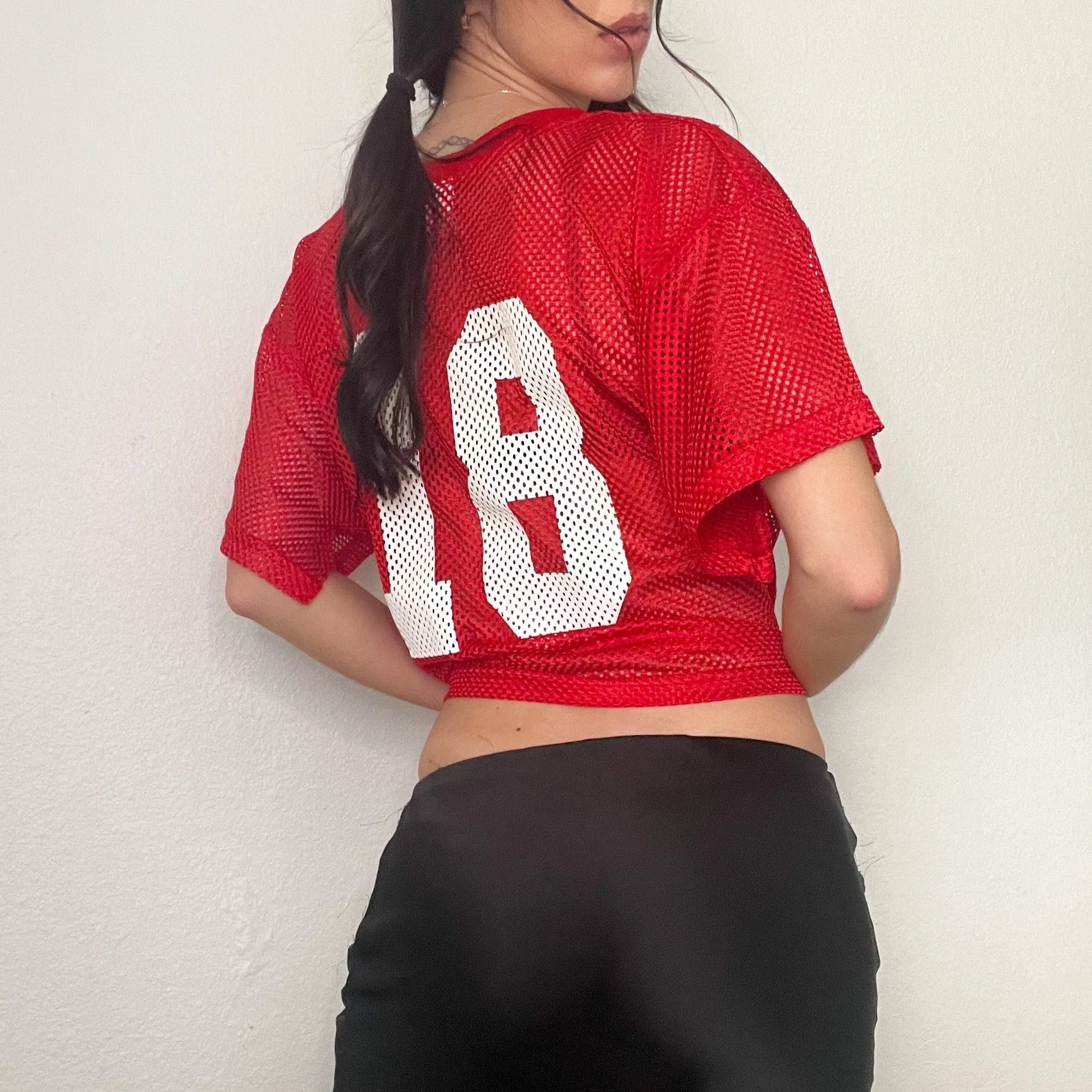 Red Mesh Football Jersey (S/M)
