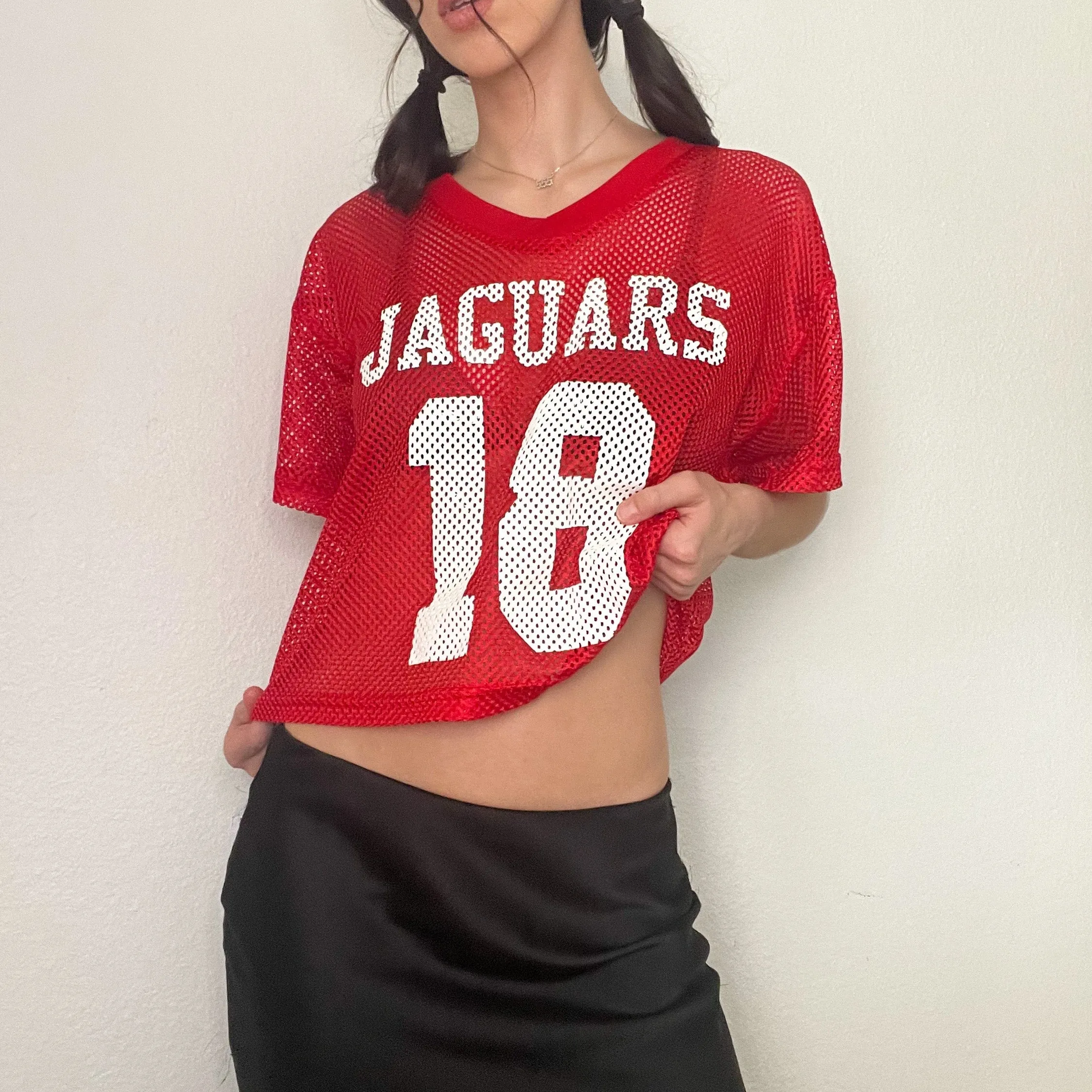 Red Mesh Football Jersey (S/M)