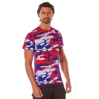Rothco Camo T-Shirt / Red/White/Blue Camo