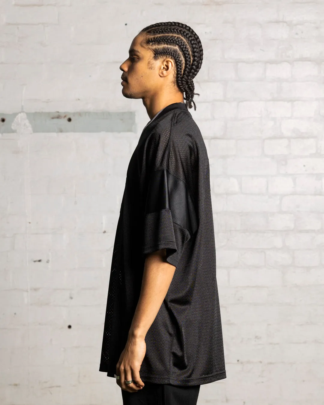 Saint Morta Union Mesh Boxy T-Shirt Black/Black