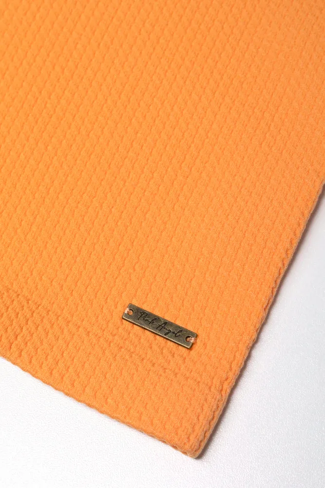Seamless Textured Knotch Vest Orange