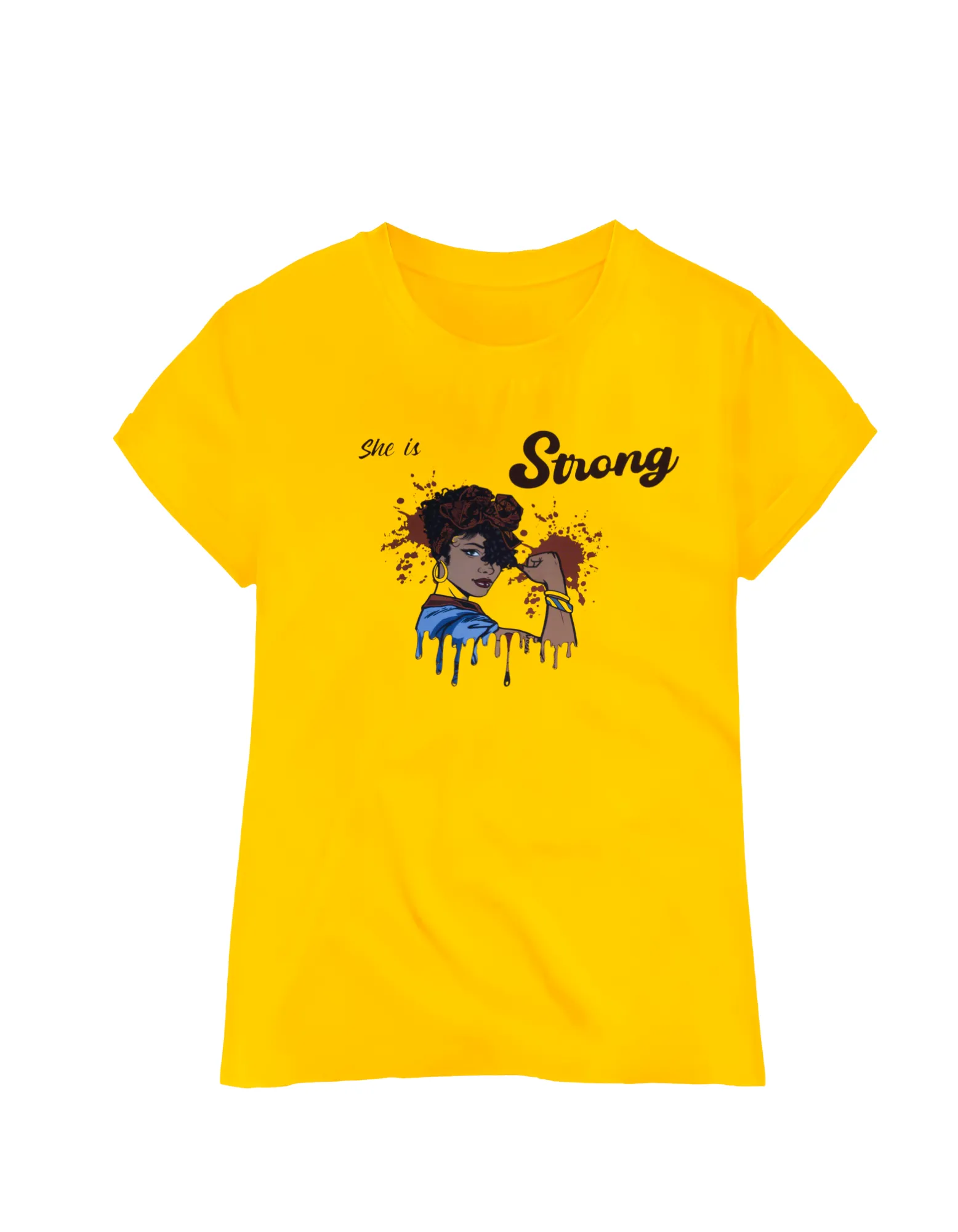 She is Strong  Yellow T-Shirt