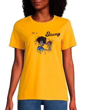 She is Strong  Yellow T-Shirt