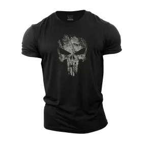 Skull Print Men's Workout T-shirts