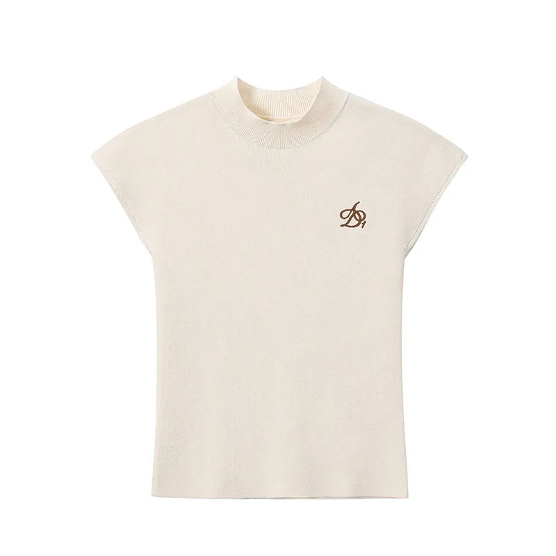 Sleeveless Mock Neck Top
