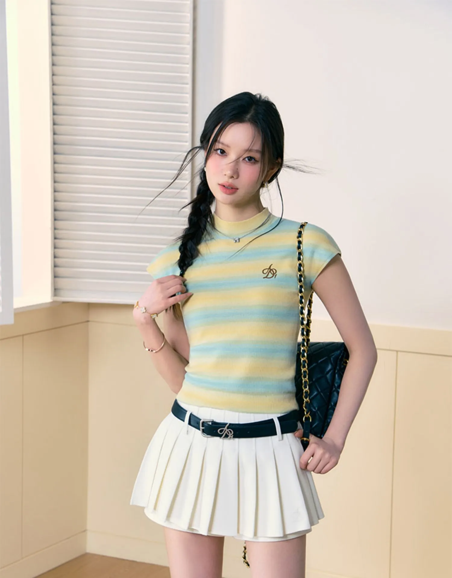 Sleeveless Mock Neck Top