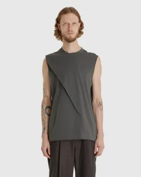Slit Cut Sleeveless Tee