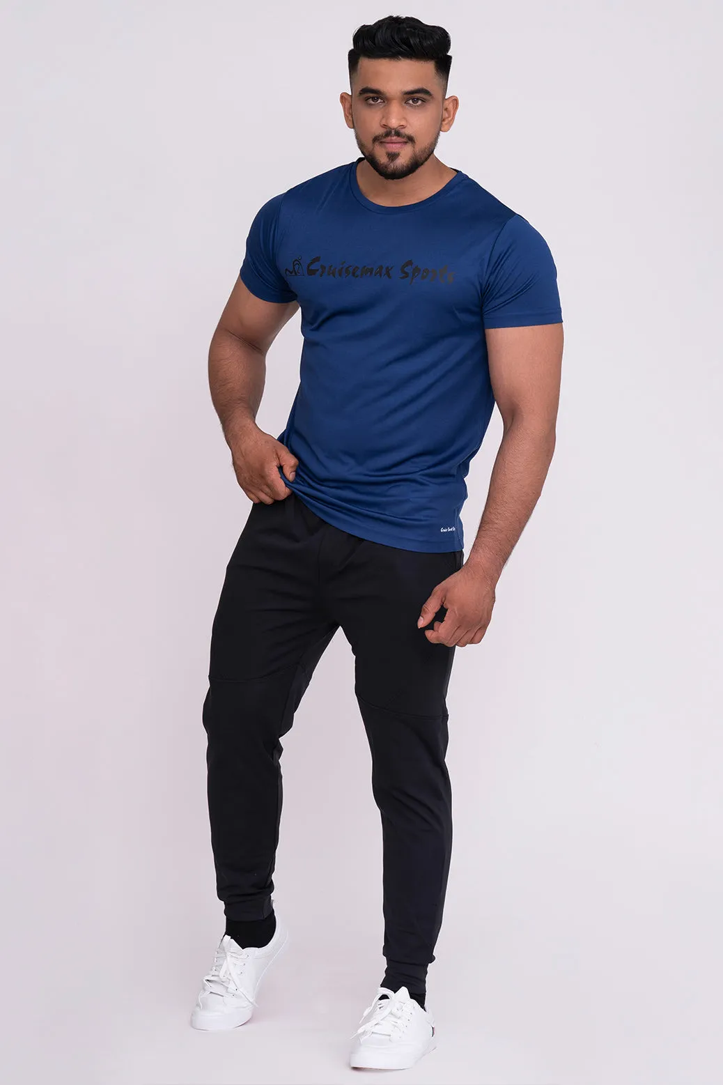 Solid Dye Round Neck T-Shirts Airforce Light Grey
