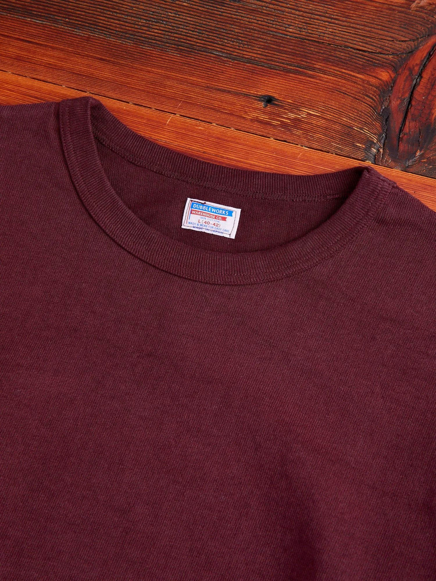 Stand Wheeler Heavyweight Longsleeve T-Shirt in Bordeaux