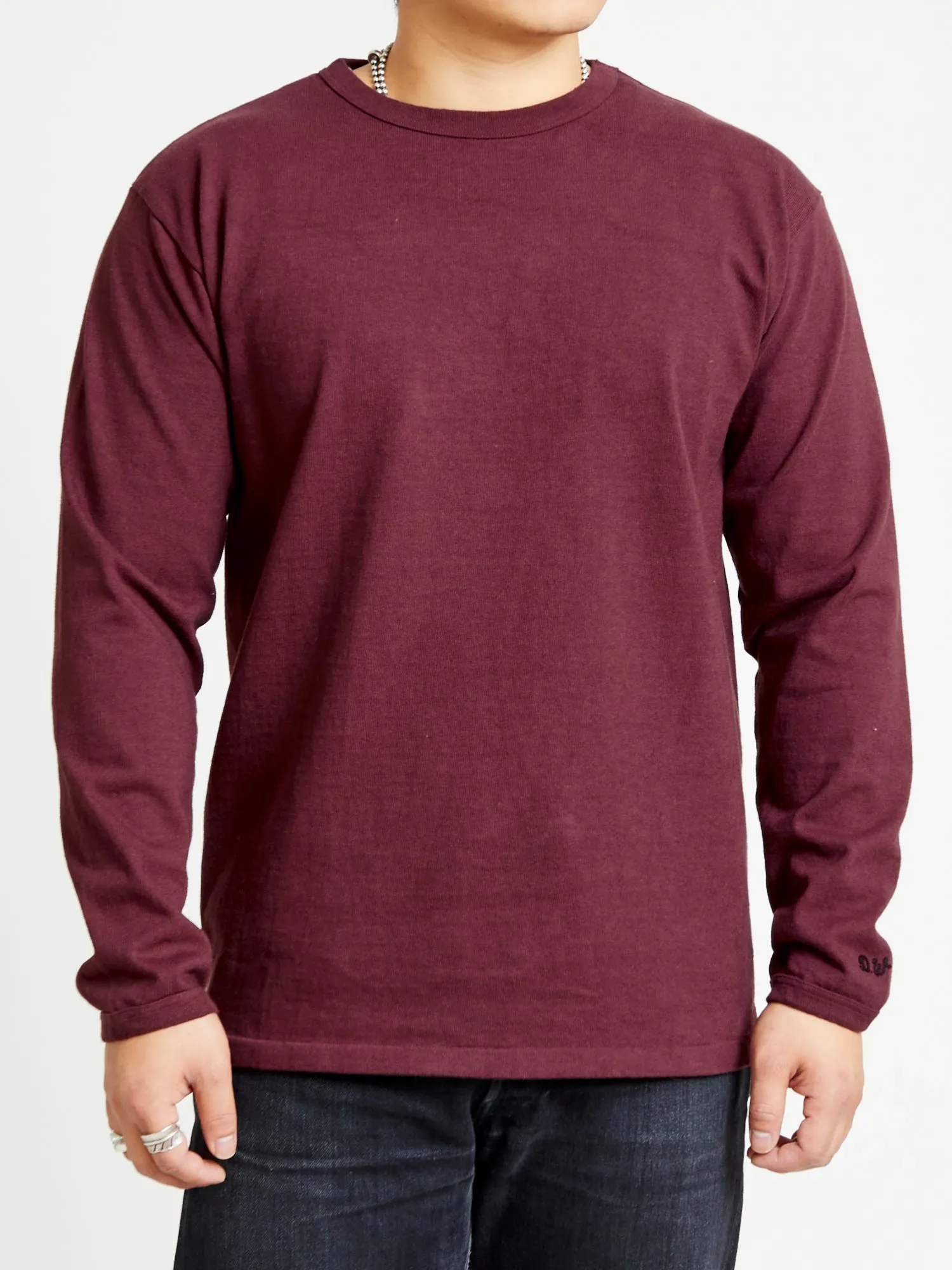 Stand Wheeler Heavyweight Longsleeve T-Shirt in Bordeaux