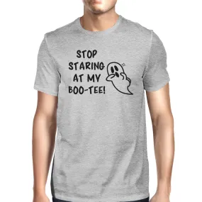 Stop Staring At My Boo-Tee Ghost Mens Grey Shirt