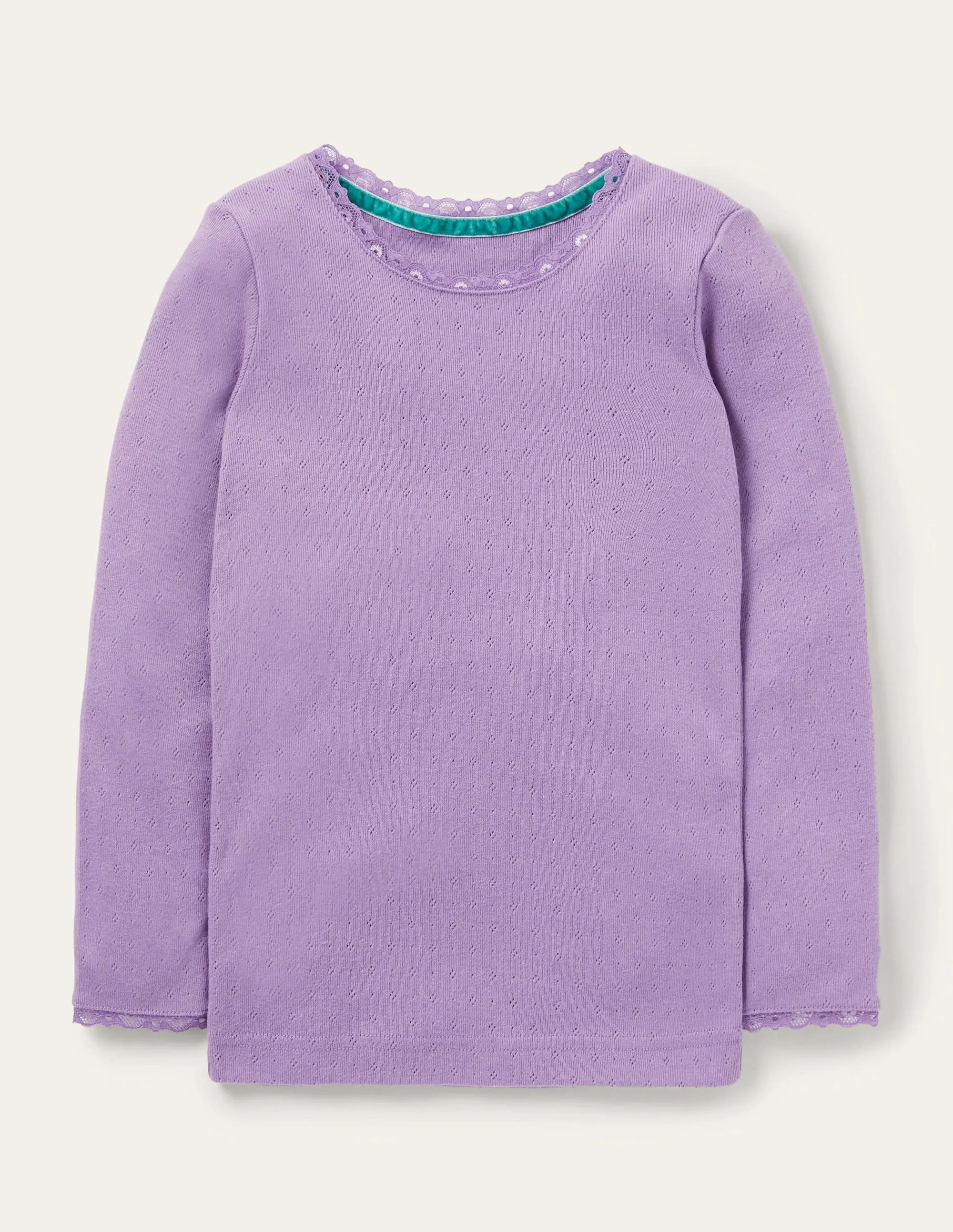 Supersoft Pointelle T-shirt-Aster Purple