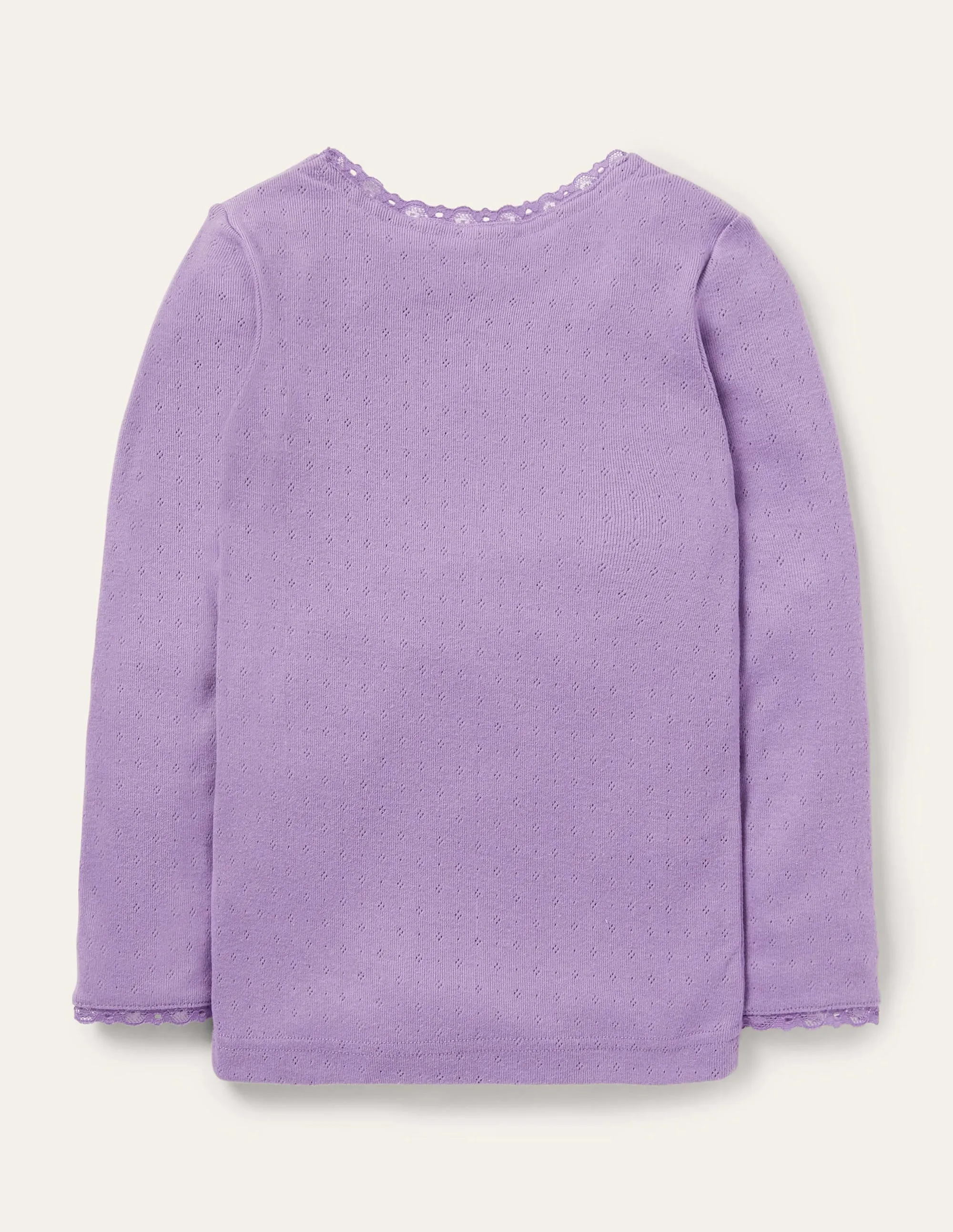 Supersoft Pointelle T-shirt-Aster Purple