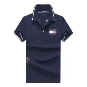 Tommy Hilfiger Printed Design Plain NavyBlue Polo Shirt