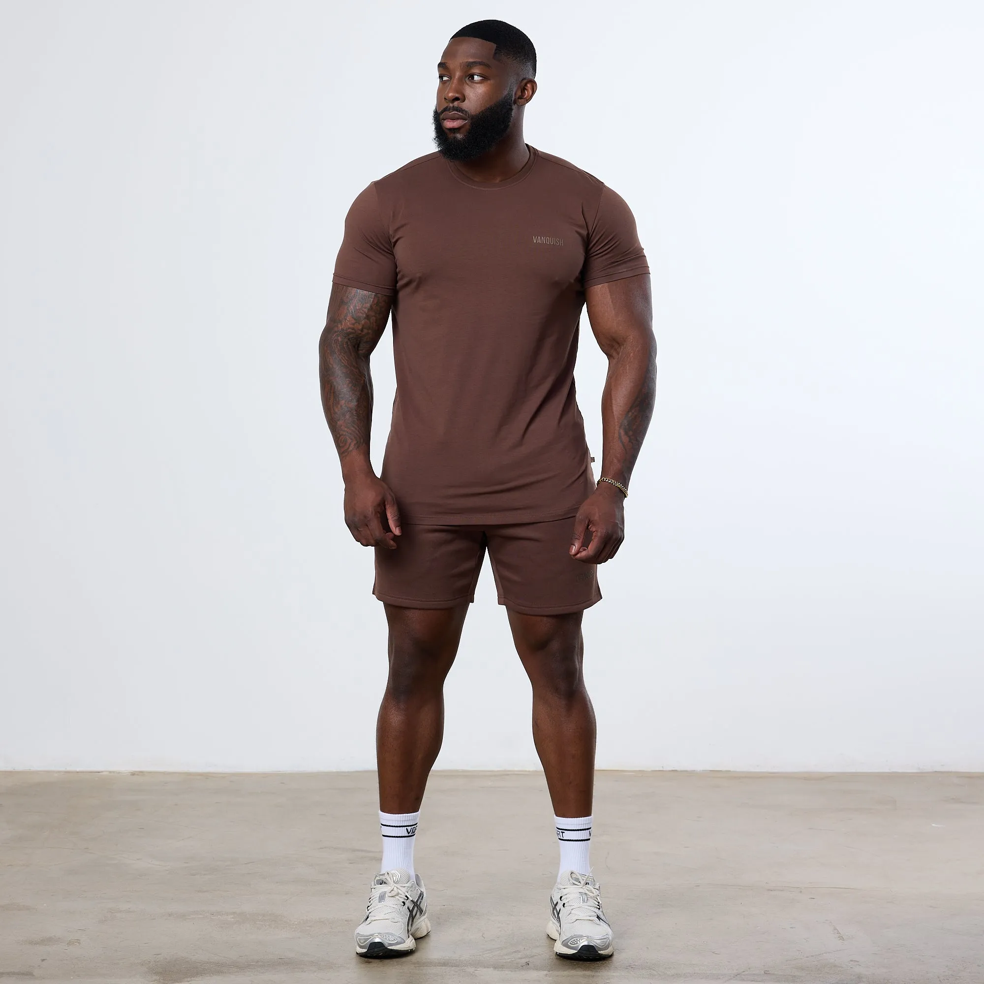 Vanquish Essential Chocolate Slim Fit Short Sleeve T Shirt