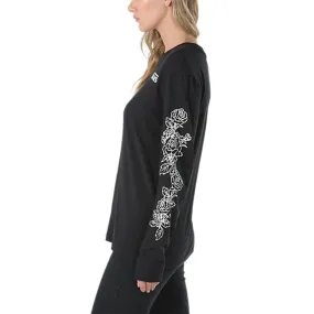 Vans Women's  Rose Throns L/S T-shirt - Black